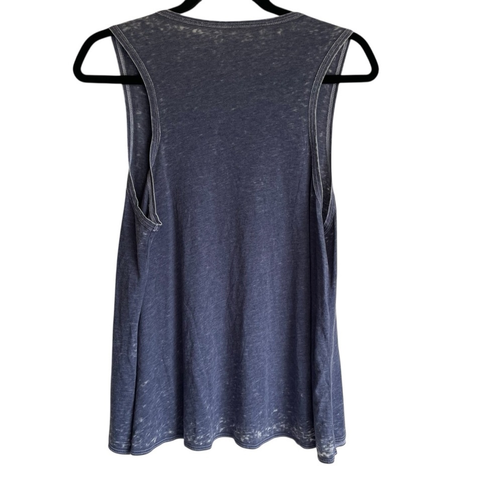 Chaser Blue Tank Top with Watermelon Graphic Burnout Fabric Medium NWOT - Picture 5 of 8